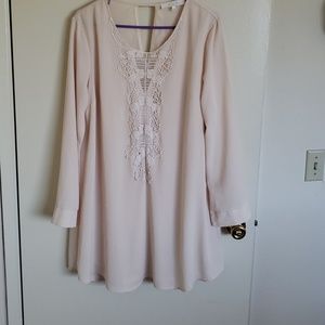 Cream  long sleeved dress